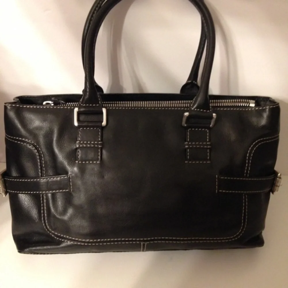 Michael Kors black Leather vintage purse bag